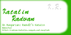 katalin radvan business card